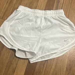 white nike shorts
